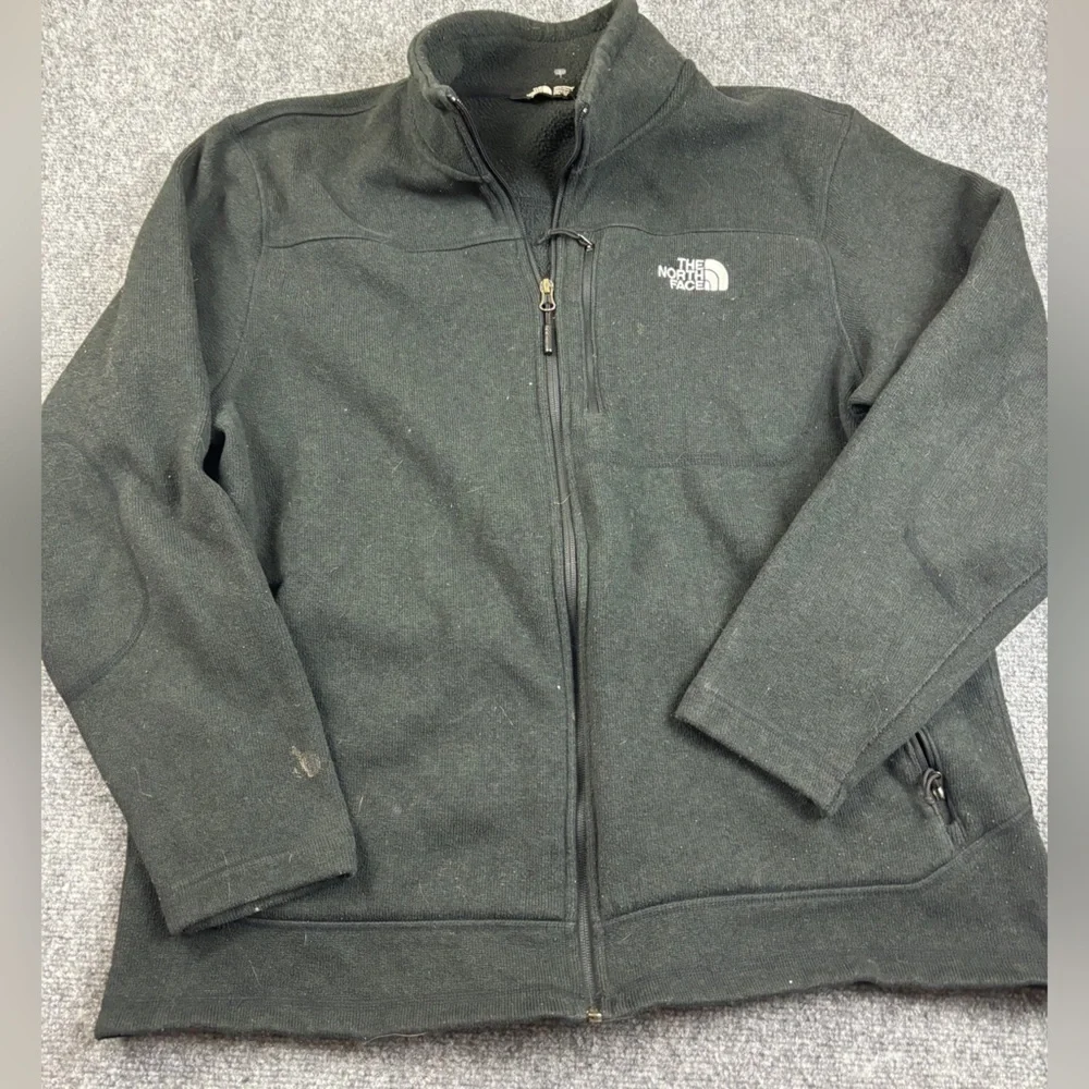 THE NORTH FACE Mens zip Sweater Fleece Jacket charcoal Grey size: XXL